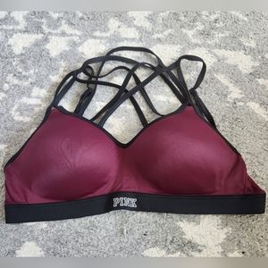 PINK strappy back ultimate push-up bra